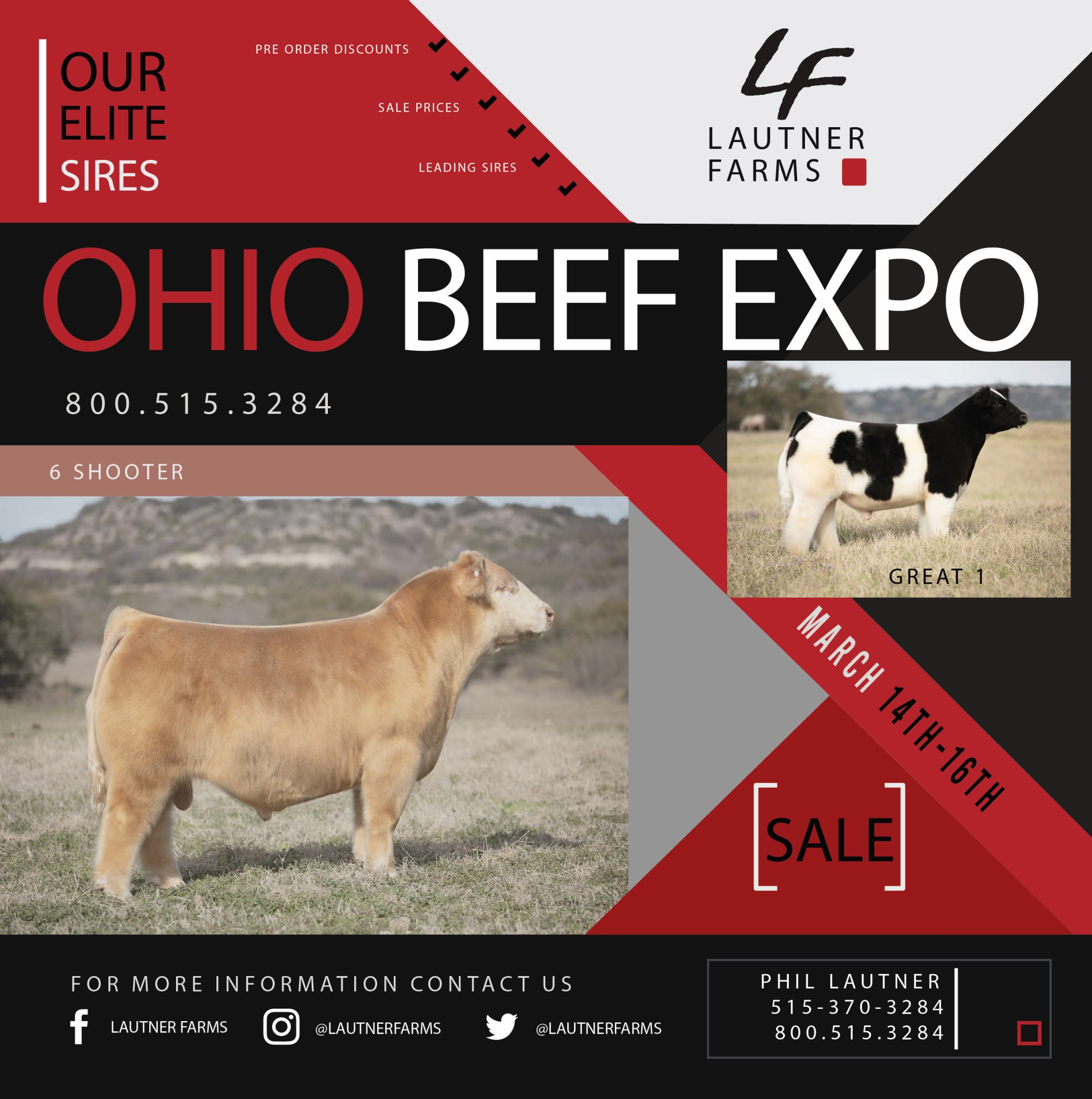 Ohio Beef Expo Pre Orders can be made by calling 800.515.3284 / texting