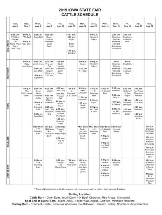 Iowa State Fair Livestock Schedule Lautner Farms